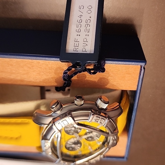Festina Yellow Chronograph Watch